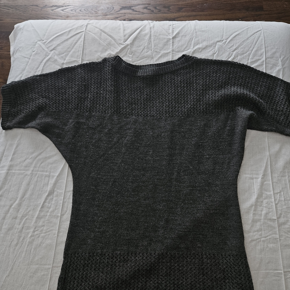 Elegant Charcoal Crew Neck Sweater